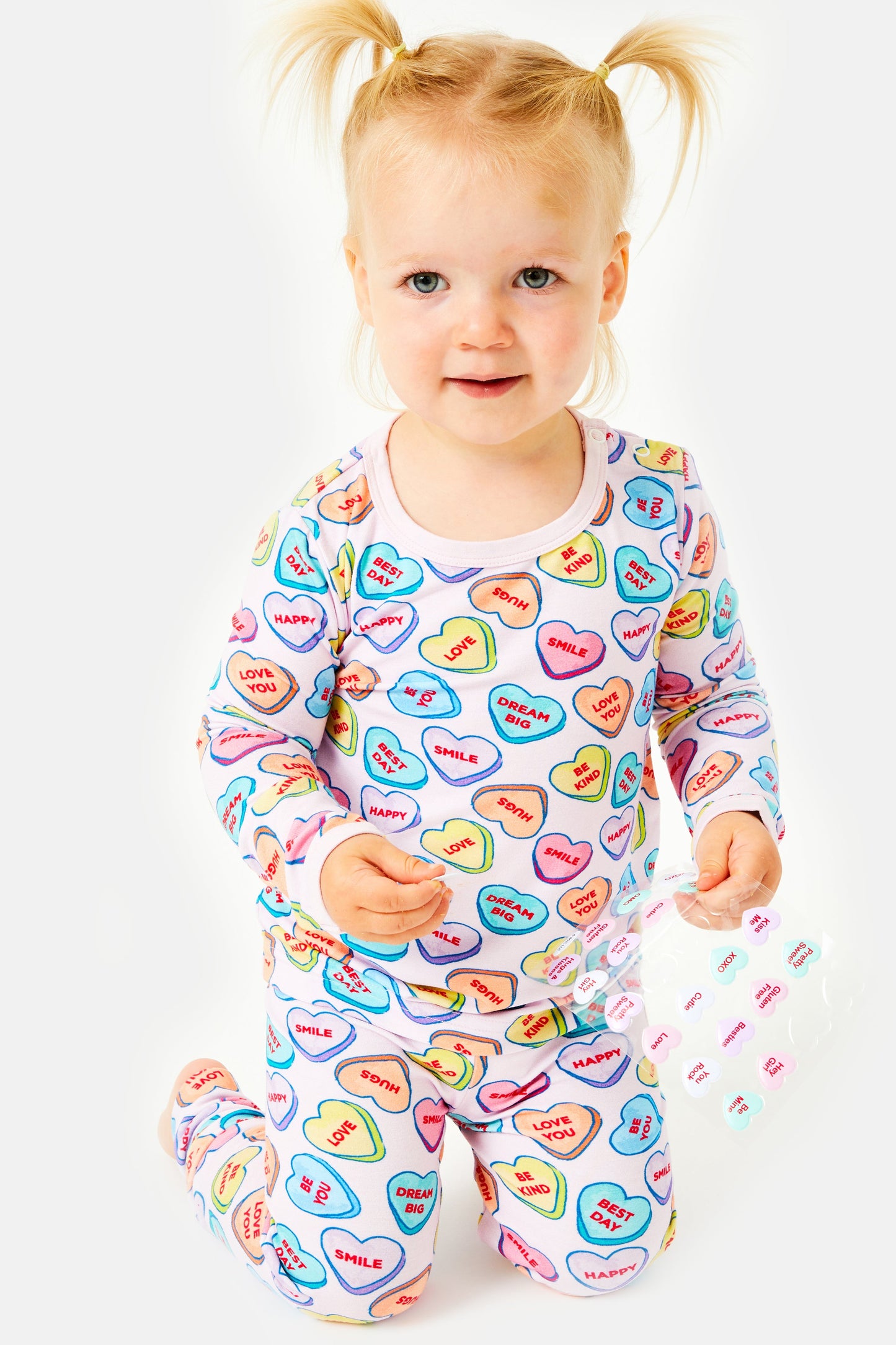 Long Sleeve Pajama Set - Candy Hearts