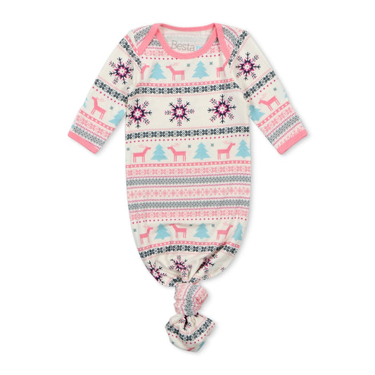 Holiday Reindeer Pink Gown
