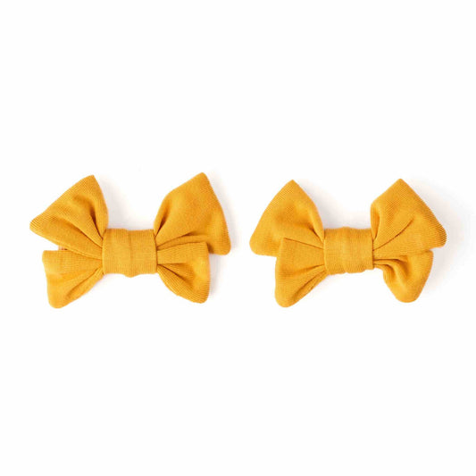 Honey | Baby Bamboo Clip on Bow Set