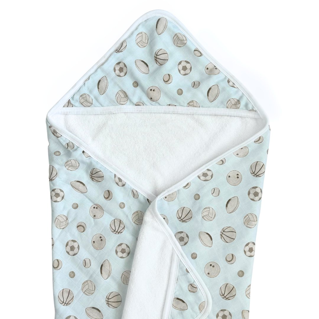 Hooded Towel in Baby Ballers