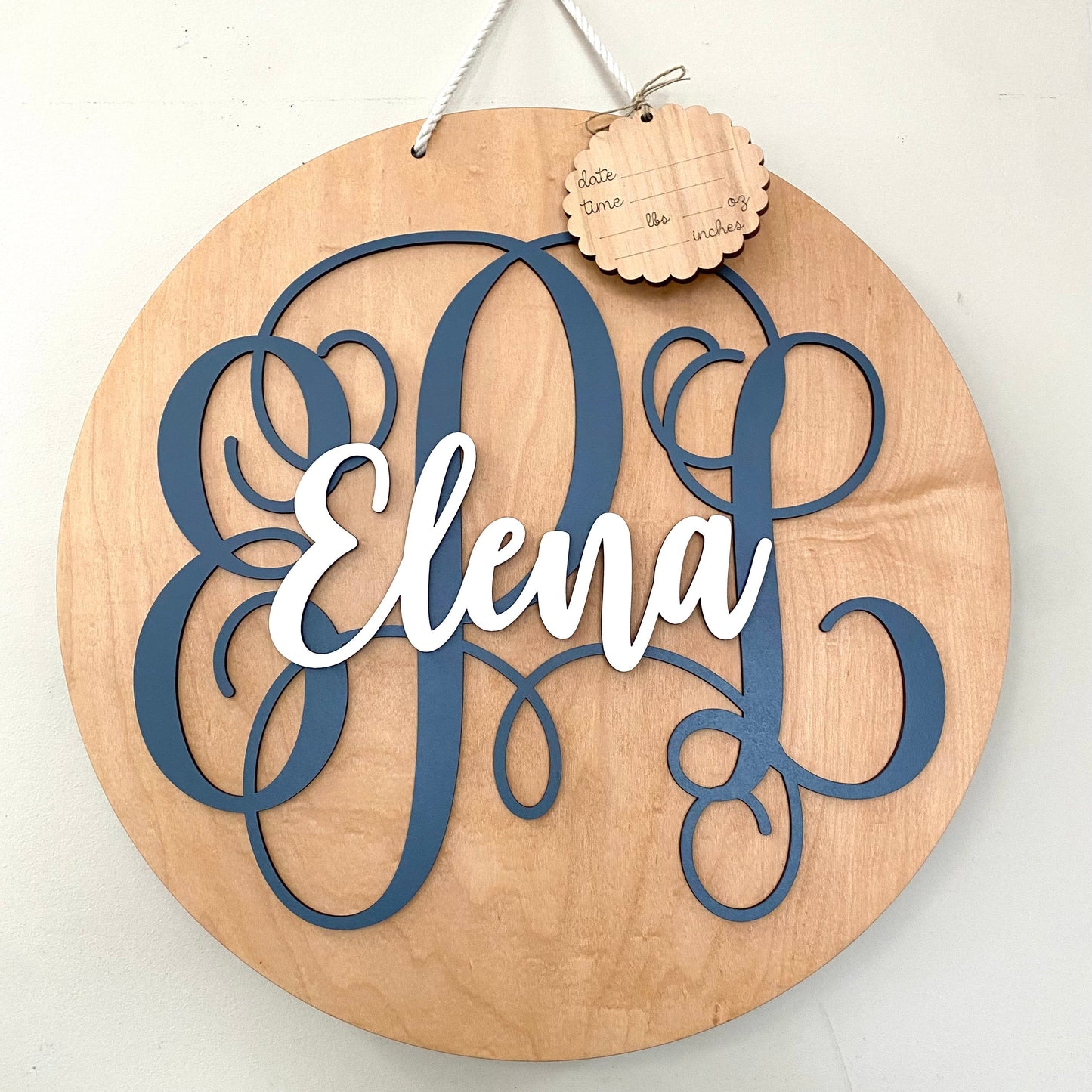 Hospital Door Hanger Girl Monogram