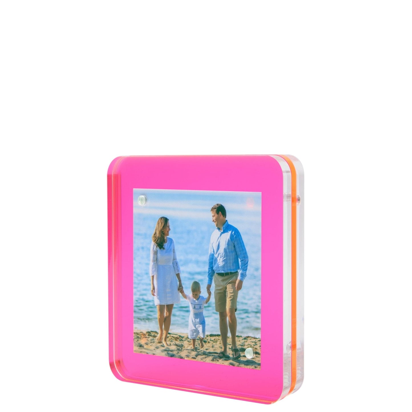 Hot Pink Acrylic 4" x 4" Flip Frame