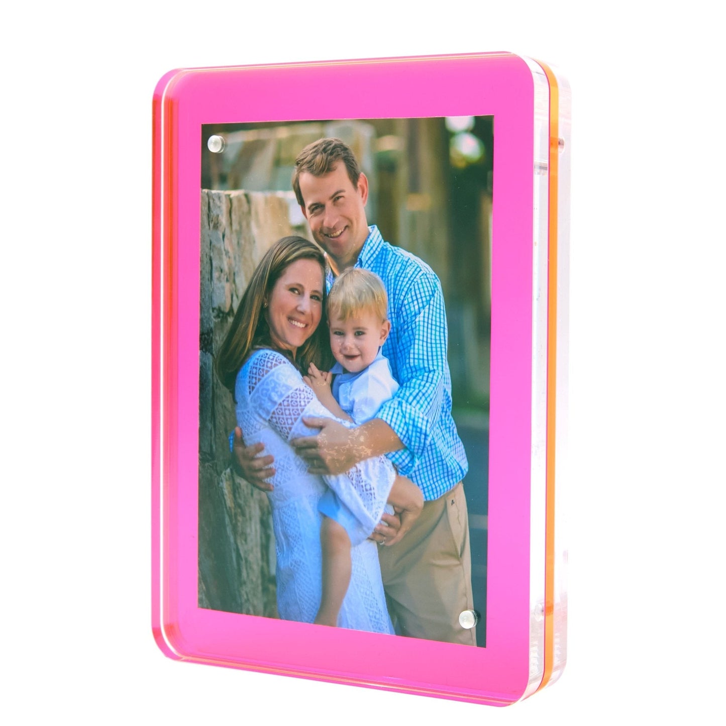 Hot Pink Acrylic 5" x 7" Flip Frame