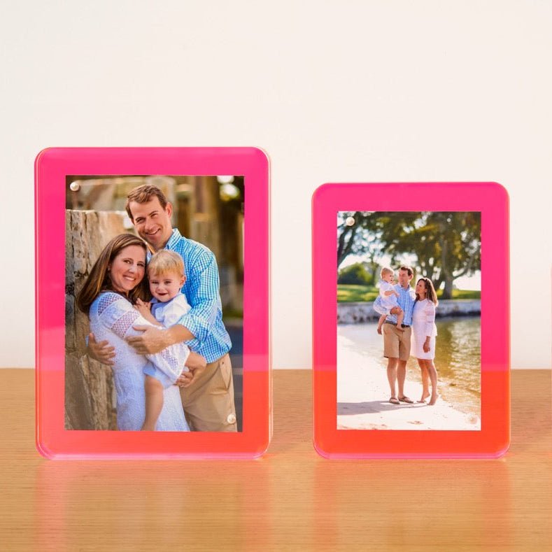 Hot Pink Acrylic 4" x 6" Flip Frame