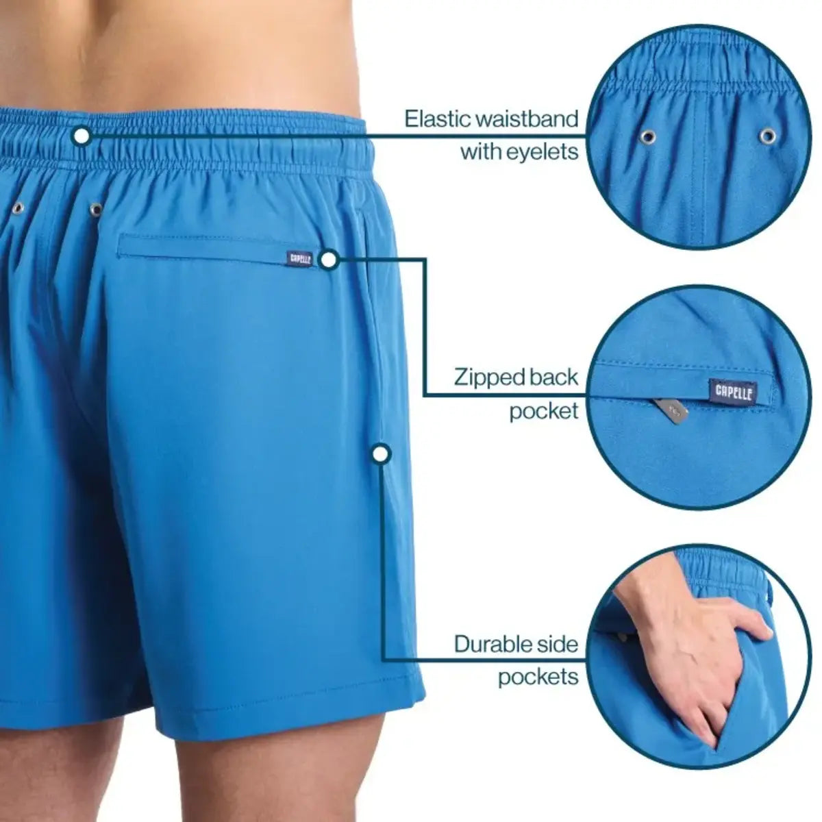 Men’s Premium Compression-Lined Hybrid Shorts – Arctic White