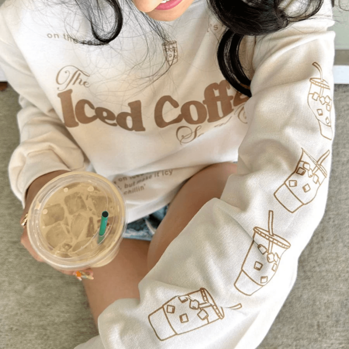 ‘Iced Coffee Social Club' Crewneck Sweatshirt