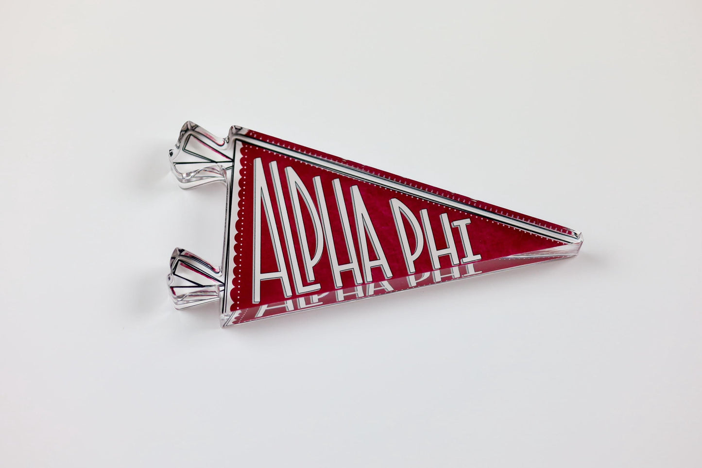 Alpha Phi Acrylic Pennant Flag Shelfie