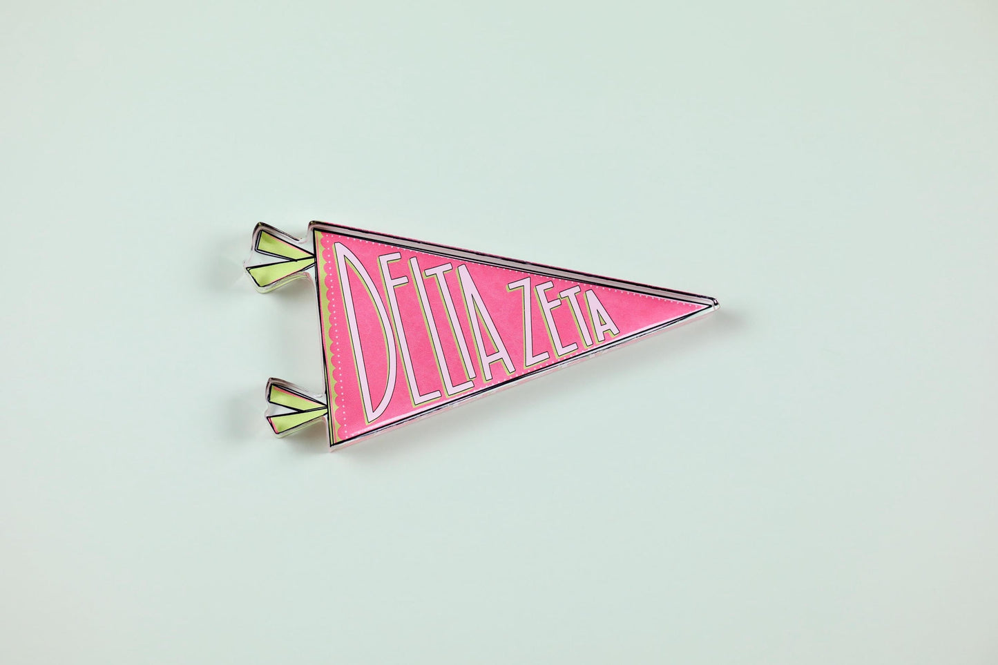 Delta Zeta Acrylic Pennant Flag Shelfie