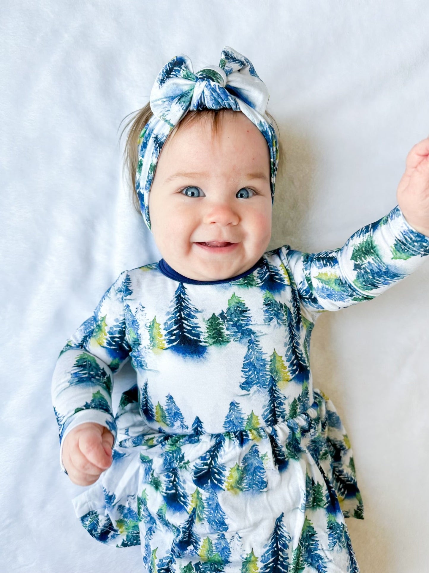 Winter Trees | Bamboo Baby Bodysuit Dress
