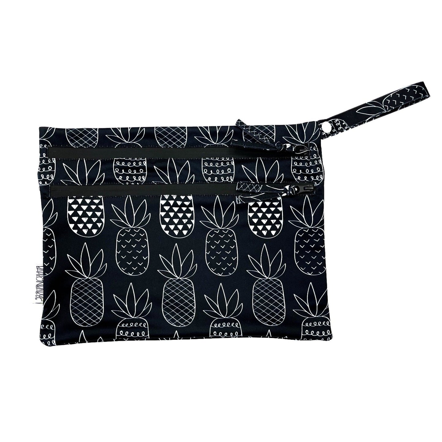 Pineapple Monochrome - Waterproof Wet Bag (For mealtime, on-the-go, and more!)