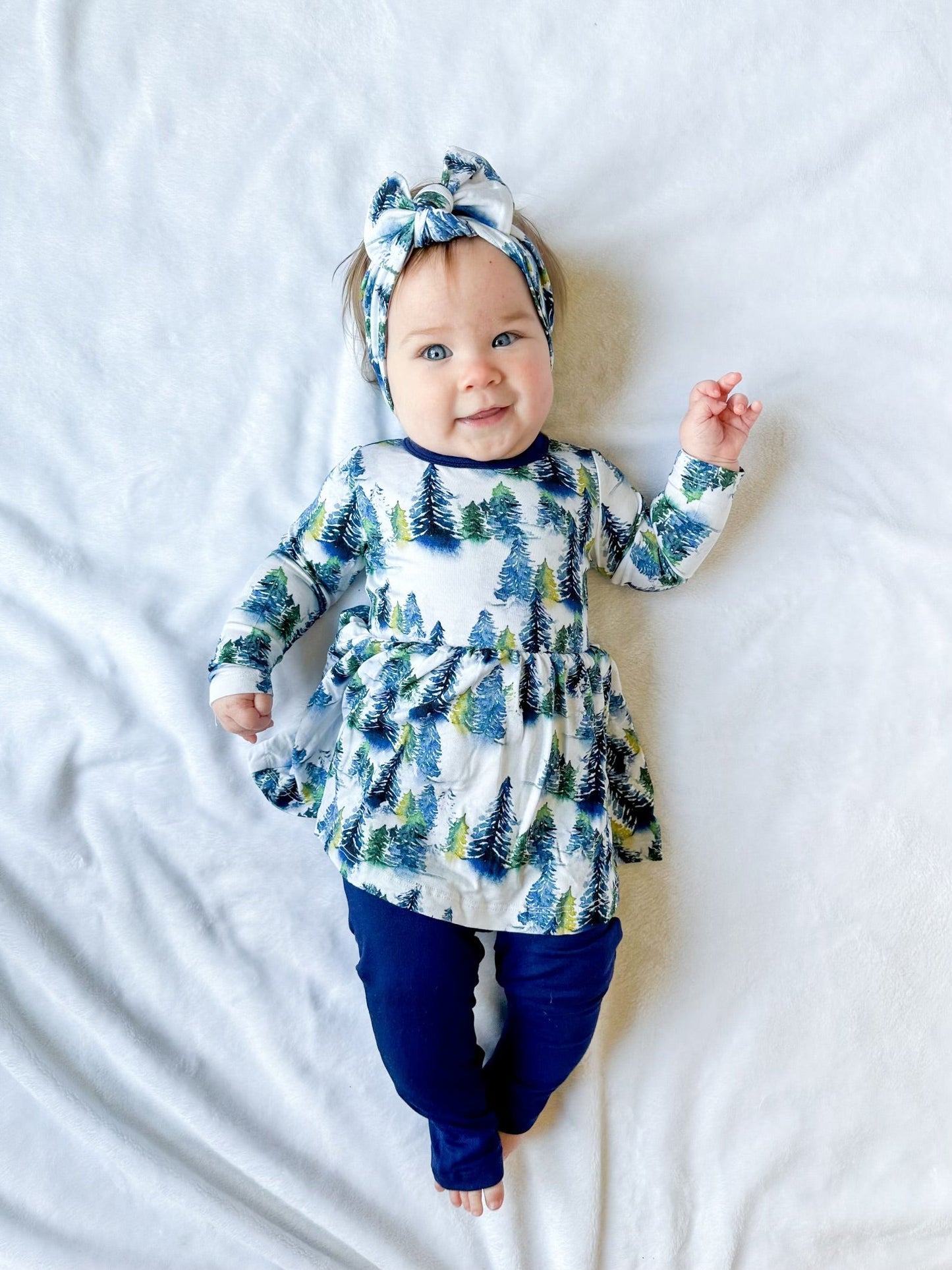 Winter Trees | Bamboo Baby Bodysuit Dress