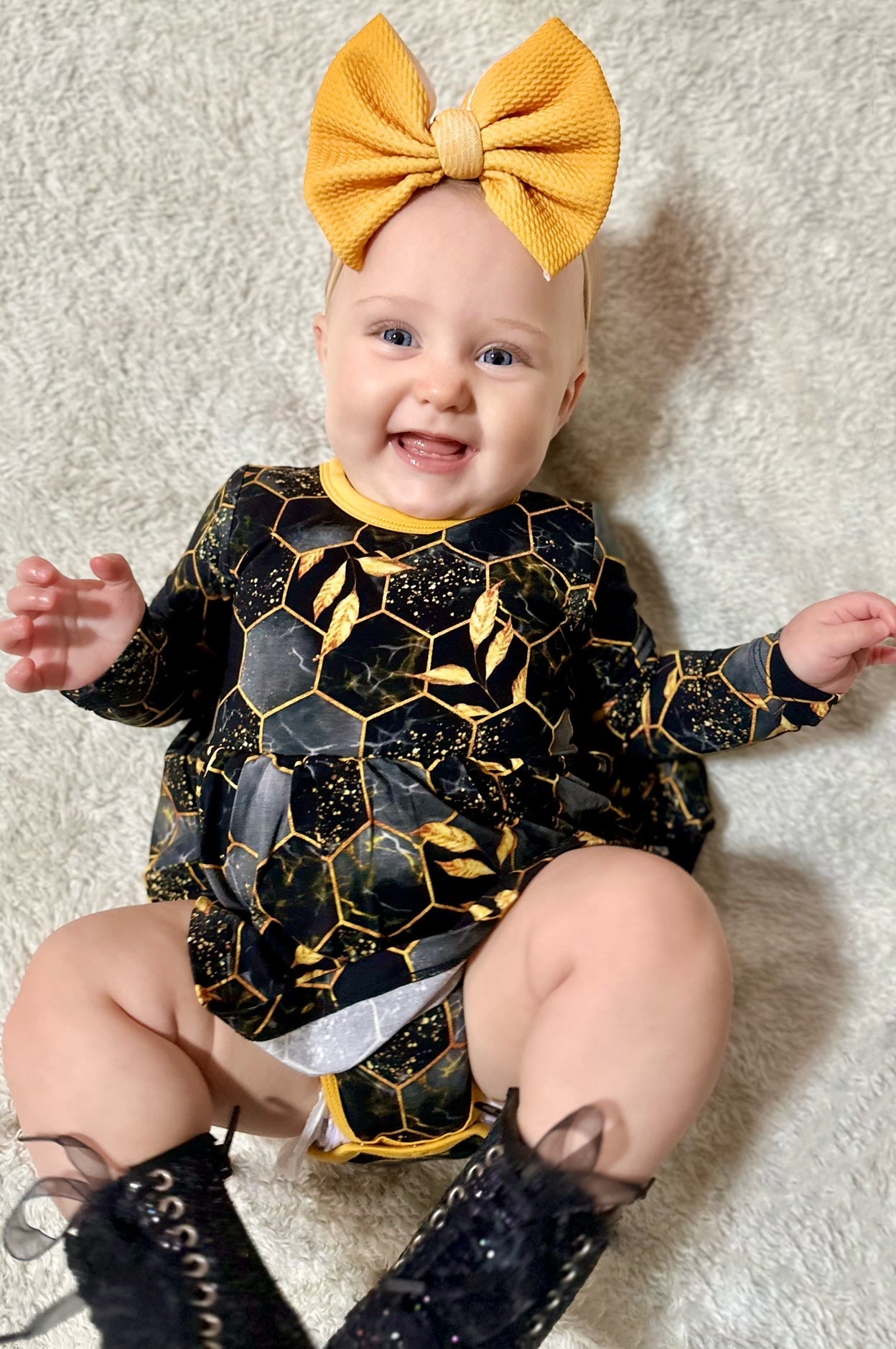 Midnight Honey | Baby & Toddler Bamboo Bodysuit Dress