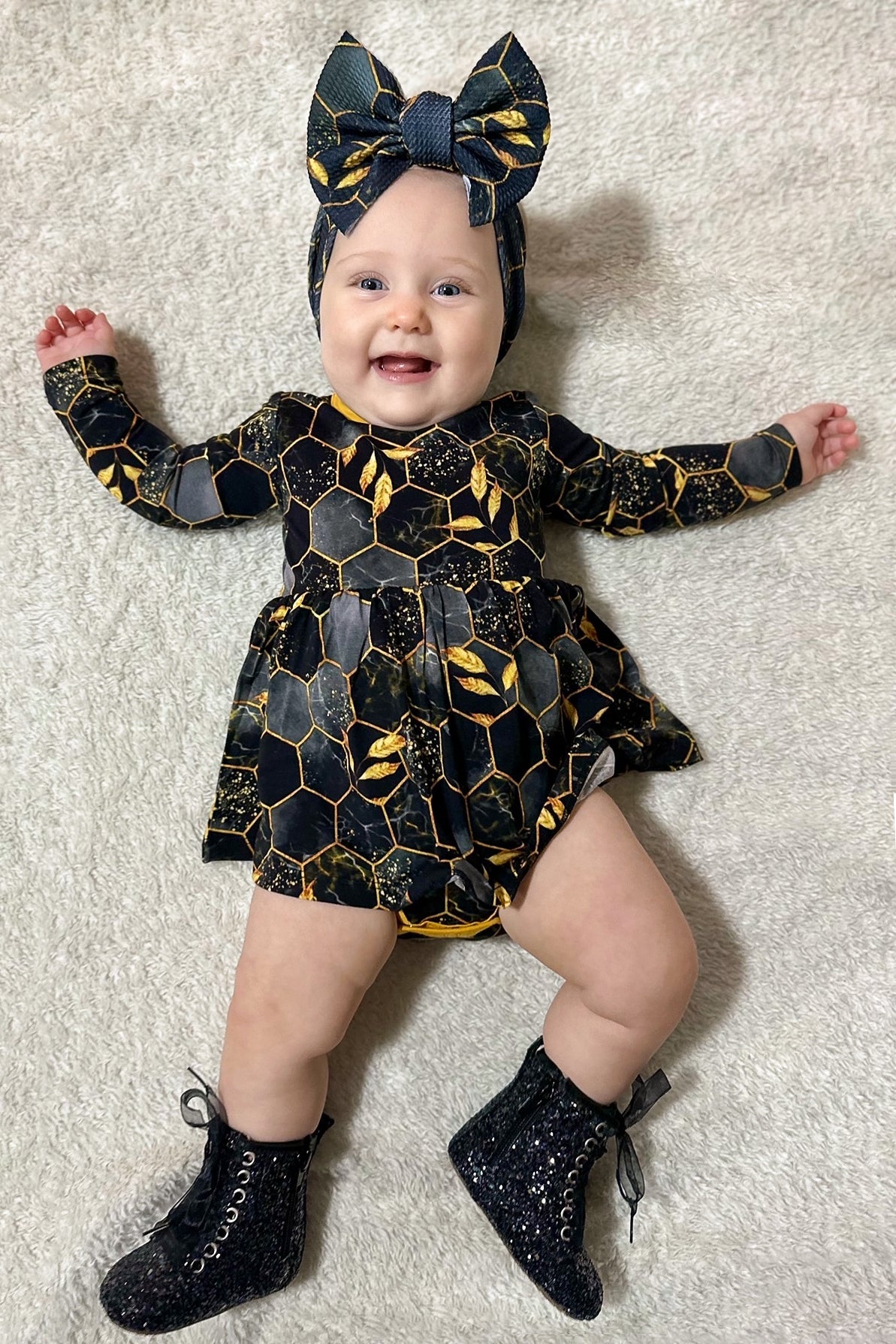Midnight Honey | Baby & Toddler Bamboo Bodysuit Dress