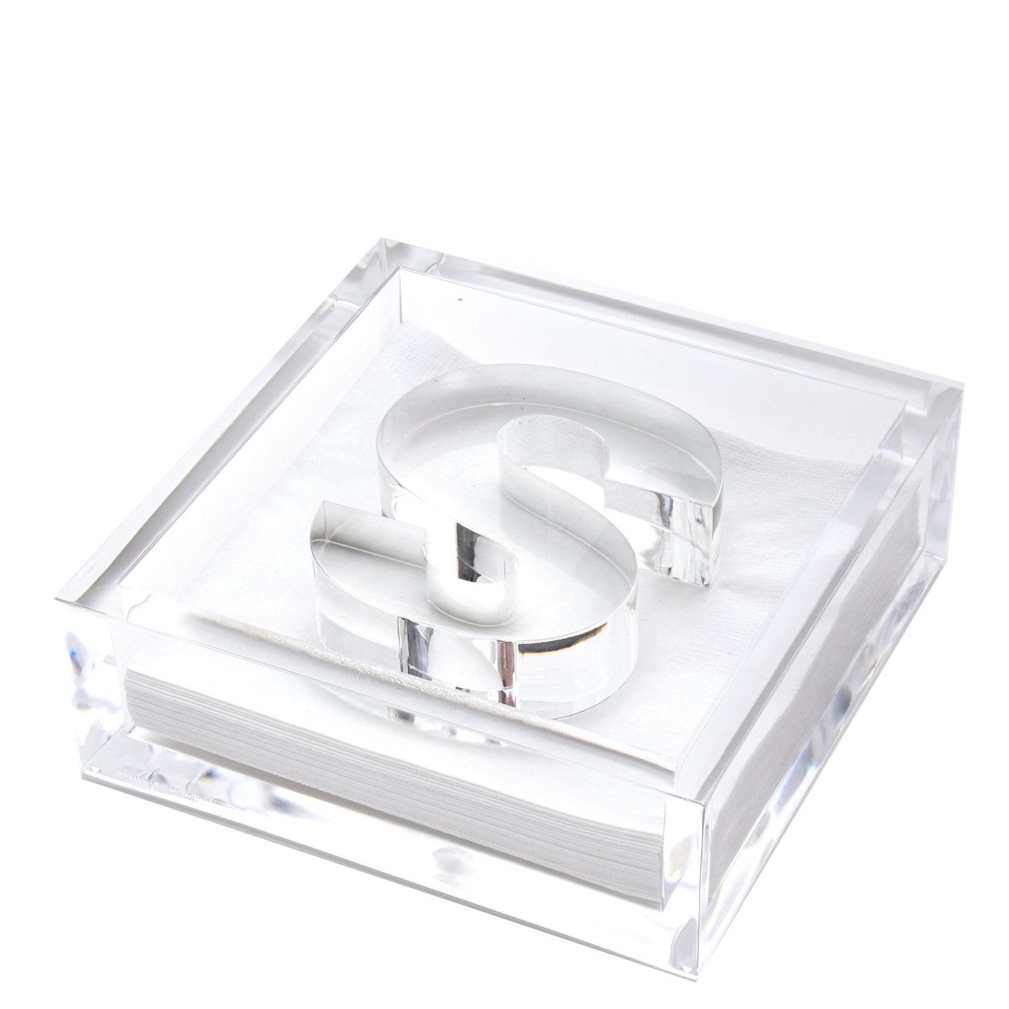 Initial Acrylic Cocktail Napkin Holder