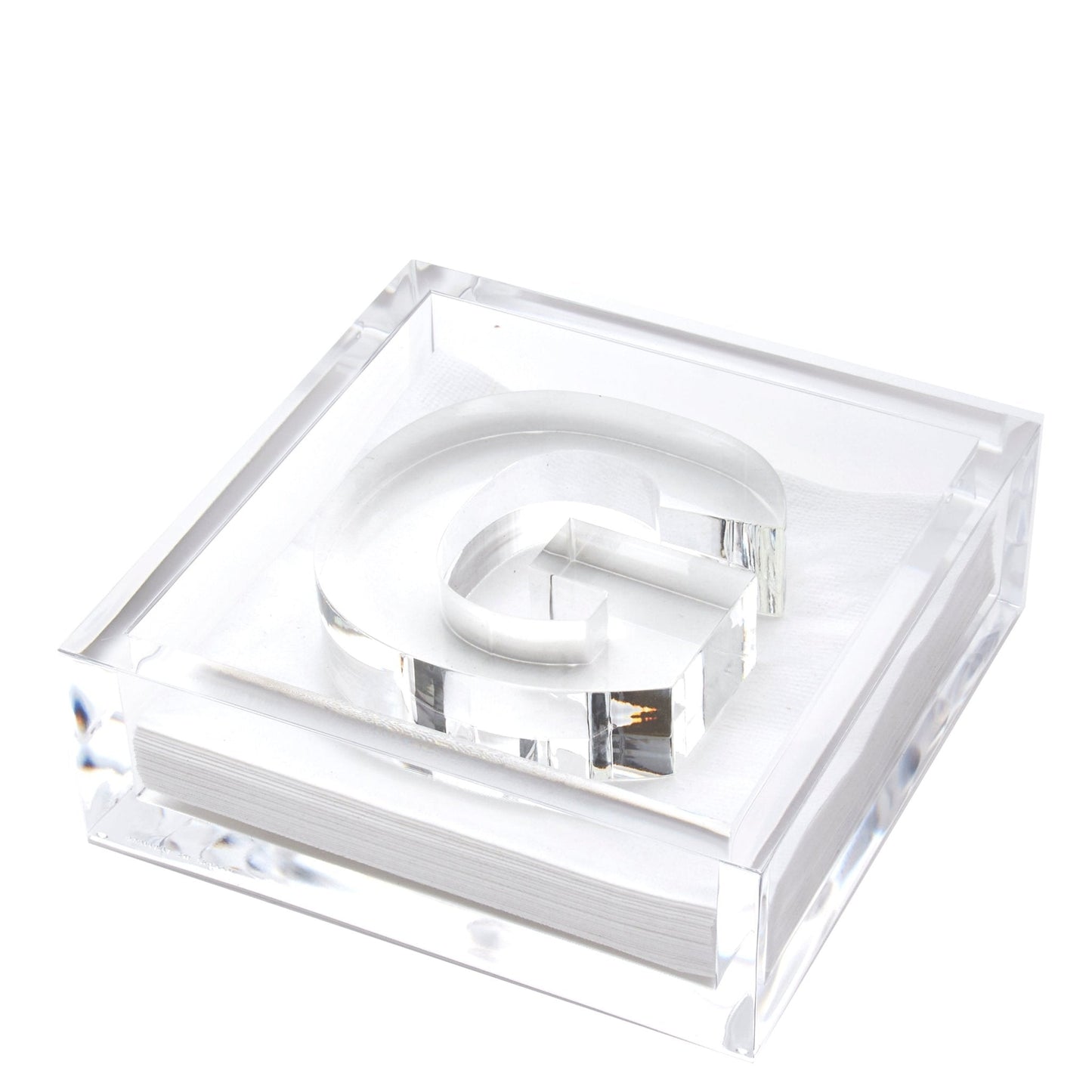 Initial Acrylic Cocktail Napkin Holder