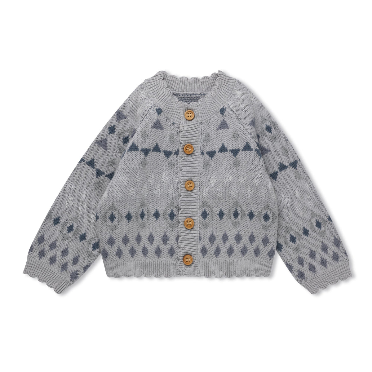 Jacquard Knit Baby Cardigan
