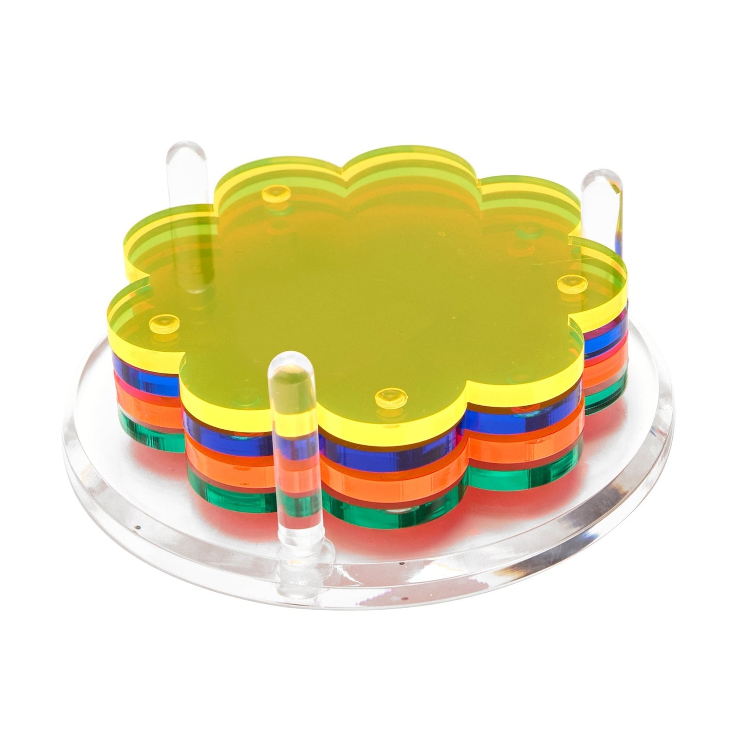 Jellies Acrylic Scallop Drink Coasters