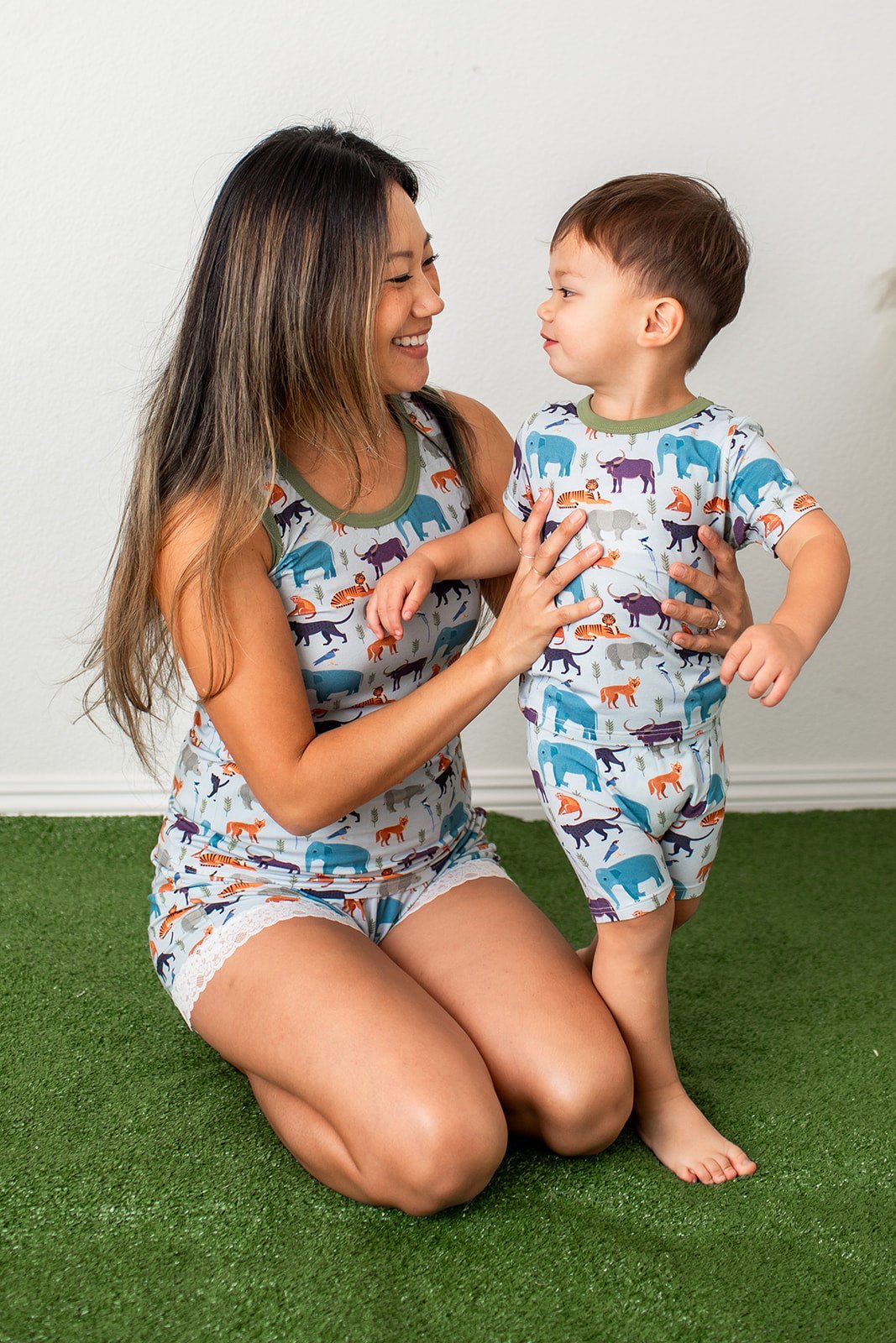Jungle Jammies Mom Shorts set