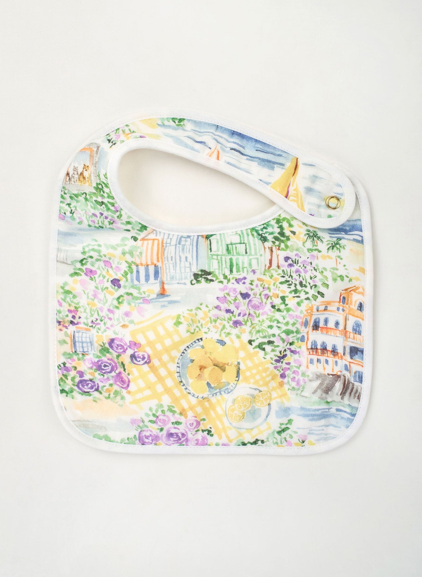 Baby Bib & Shawl Blanket Set - Limoncello