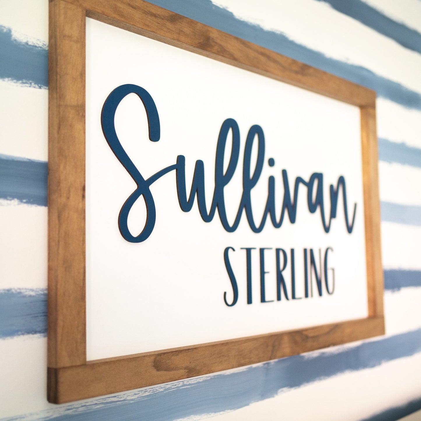 Custom Wooden Name Sign Rectangle