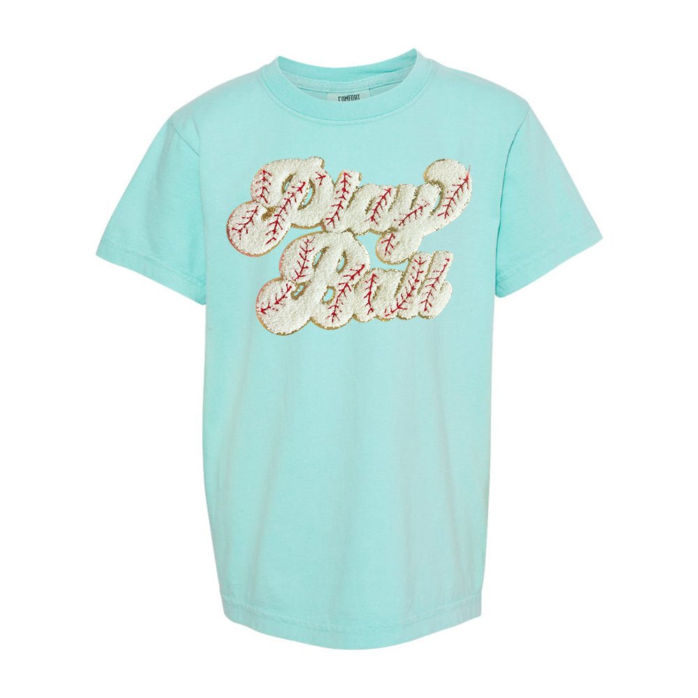 Kids Play Ball Letter Patch T-Shirt