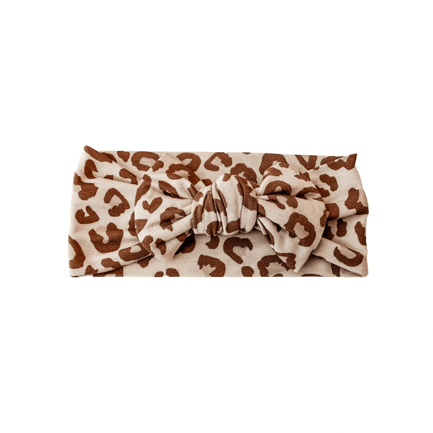 Knotted Baby Bow Headband - Leopard