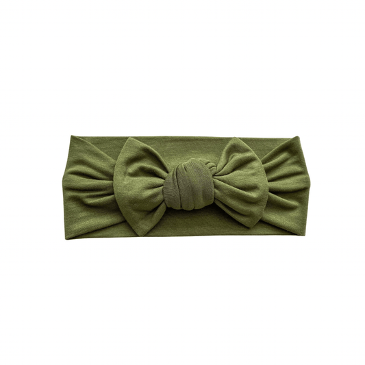 Olive Green Knotted Baby Headband