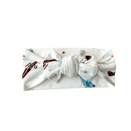 Knotted Headband - Vintage Airplane