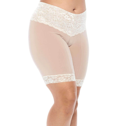 Signature Lace Shortlette Slipshort 9" | Ecru