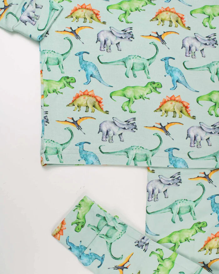 Landon Dinosaur Bamboo Toddler Lounge Set – 2-Piece Pajamas