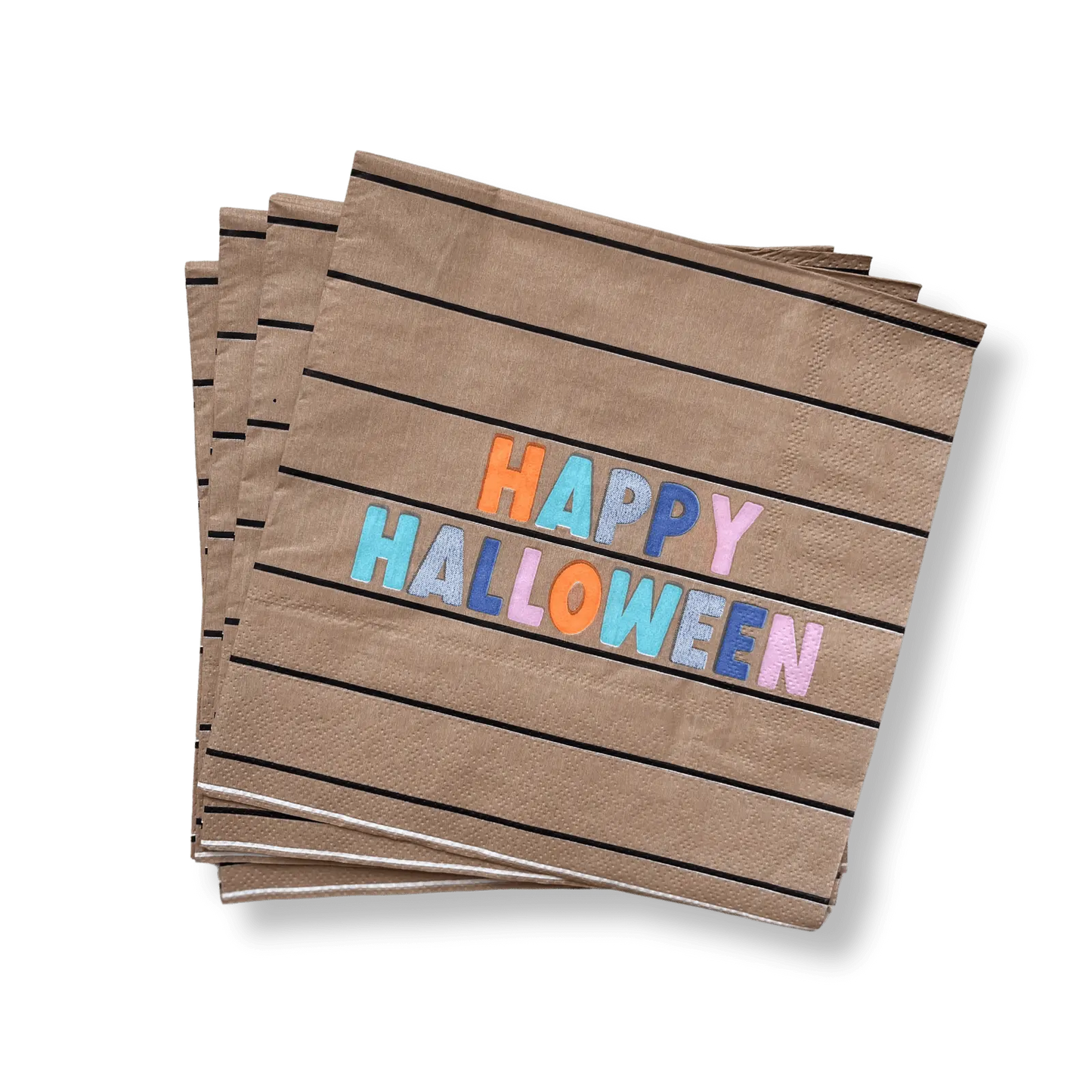 Large Striped Halloween Paper Napkins (16pcs)