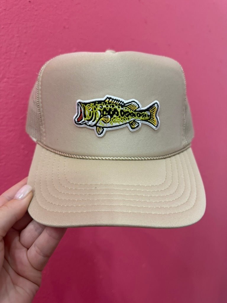 Largemouth Bass Patch Trucker Hat