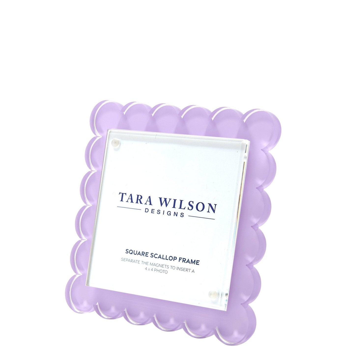 Lavender Acrylic Square Scallop Frame