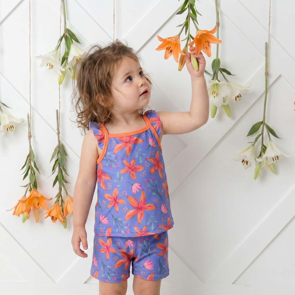 Lavender Leilani Flutter Tank & Shorts