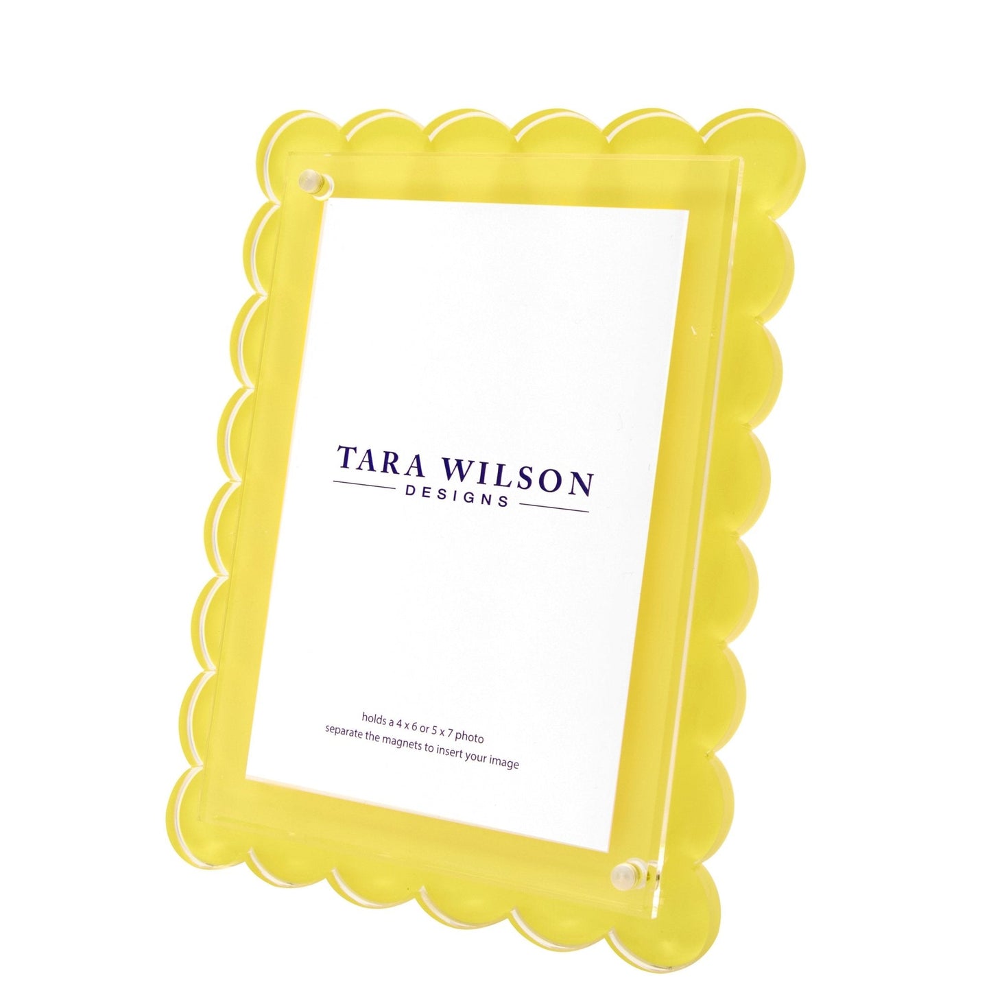 Lemon Yellow Acrylic Scallop Frame