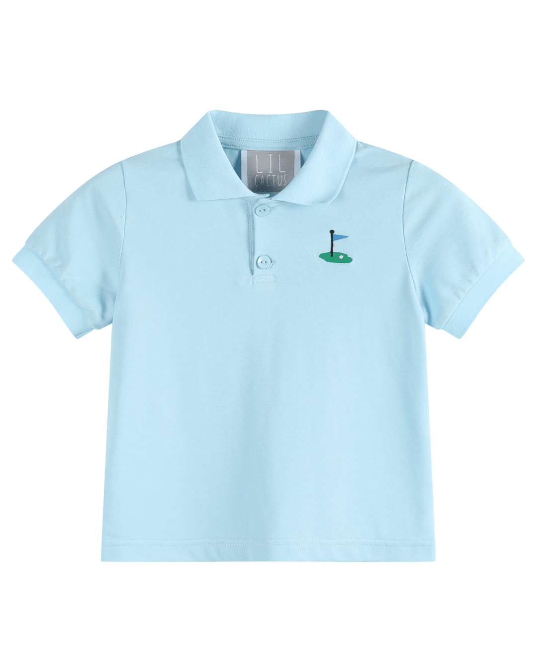 Light Blue Golf Hole Polo Shirt