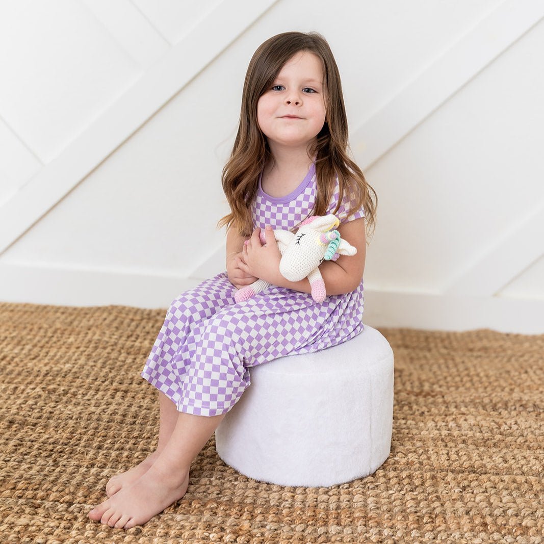 Lilac Checks Dress