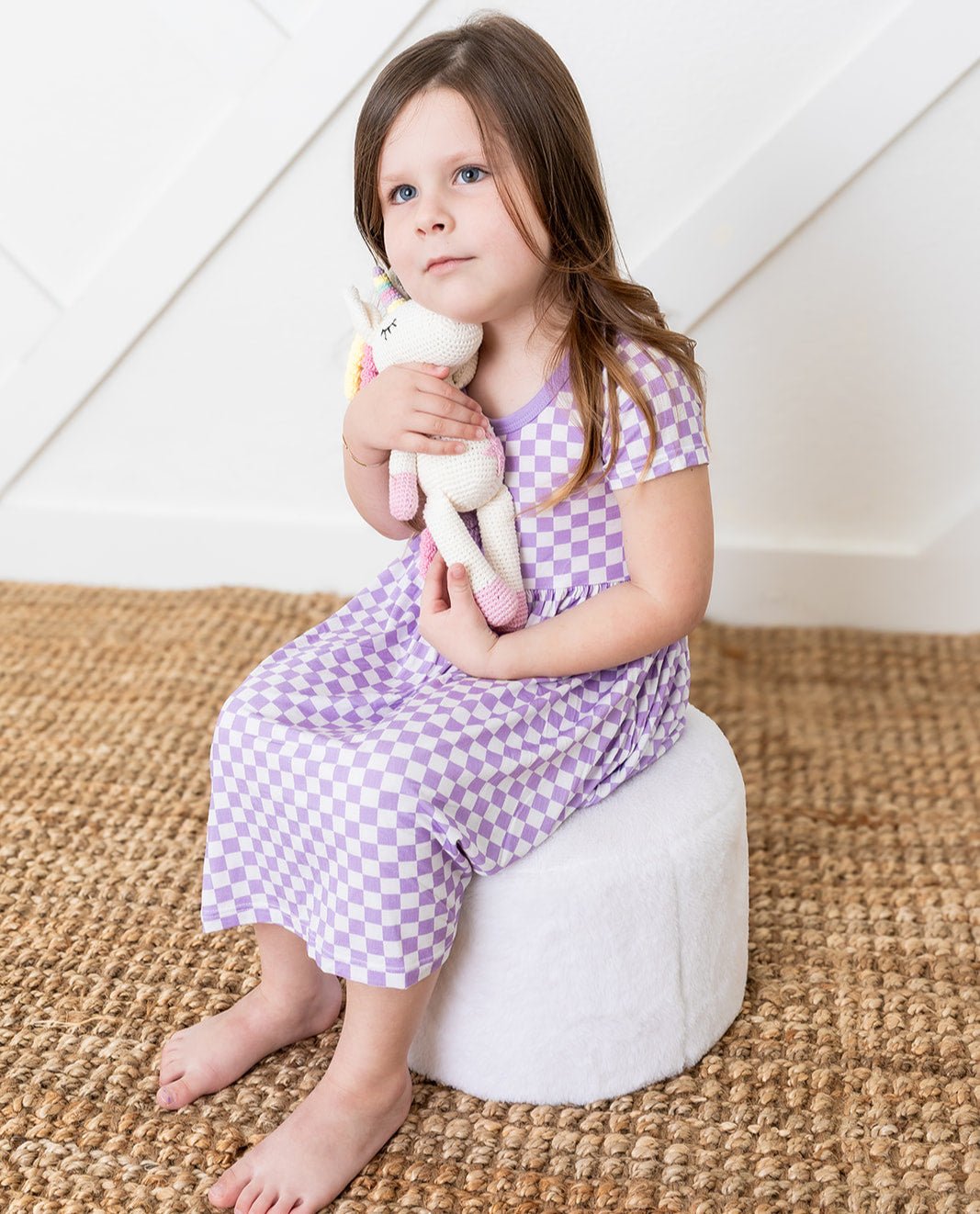 Lilac Checks Dress