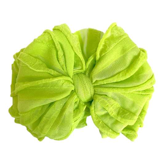 Lime | Signature Ruffled Baby Headband