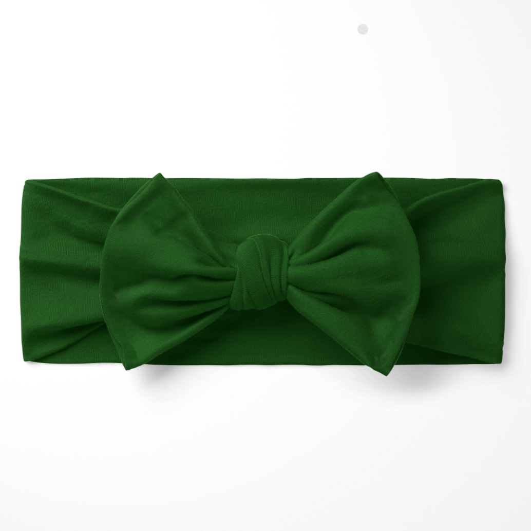 Christmas | Evergreen | Bamboo Headband Bow