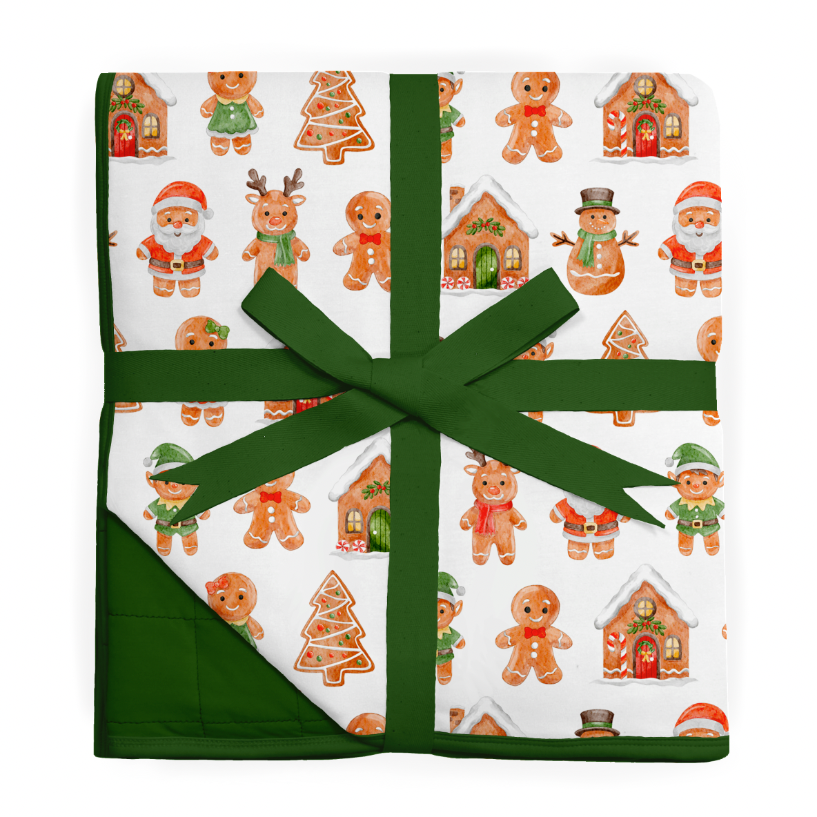 Christmas | Holiday Gingerbread | Bamboo Quilted Adult Blanket