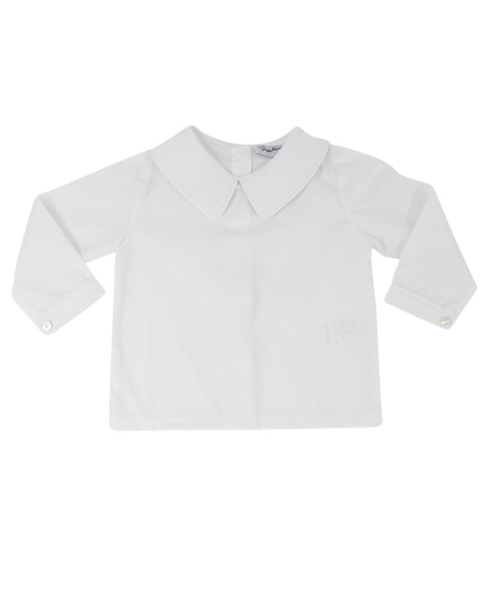 Boys Peter Pan Collar Long Sleeve Shirt