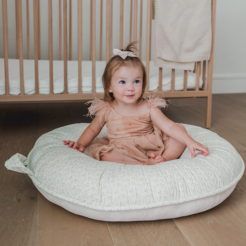 Pello Multi-use Luxe -Toddler Floor Pillow/Play Mat/Lounger - Wildflower Meadow