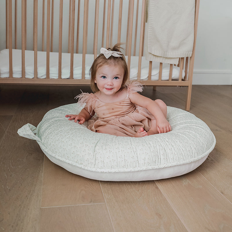 Pello Multi-use Luxe -Toddler Floor Pillow/Play Mat/Lounger - Wildflower Meadow