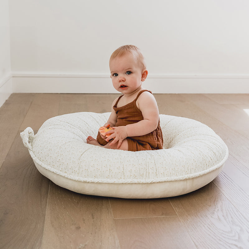 Pello Multi-use Luxe -Toddler Floor Pillow/Play Mat/Lounger - Wildflower Meadow