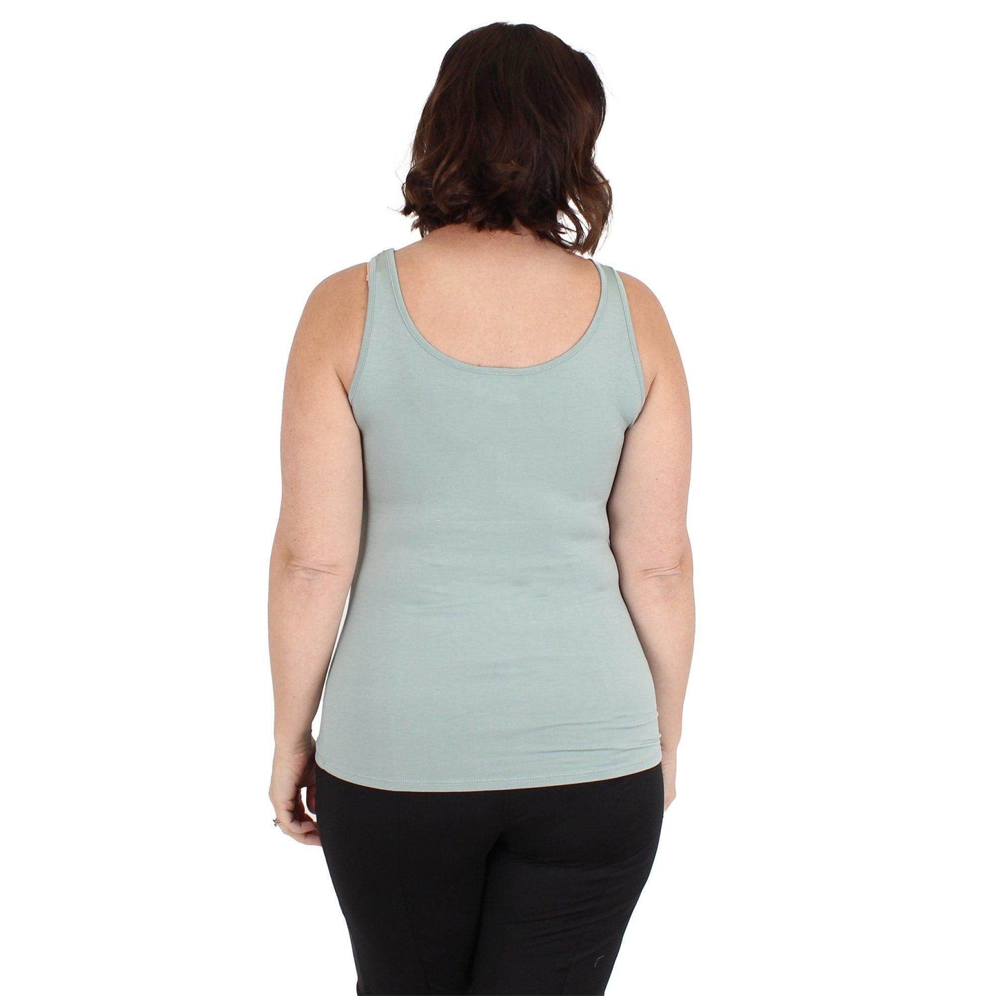 Lux Essential Tank Top | Green Dusty