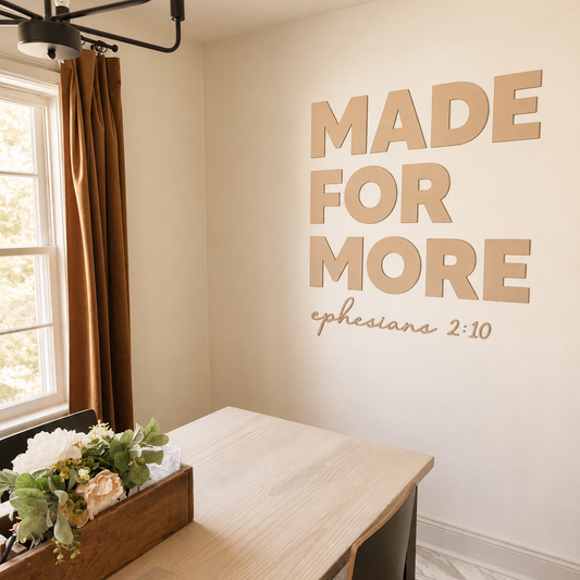 Made for More Christian Wall Art DIY Wood Sign