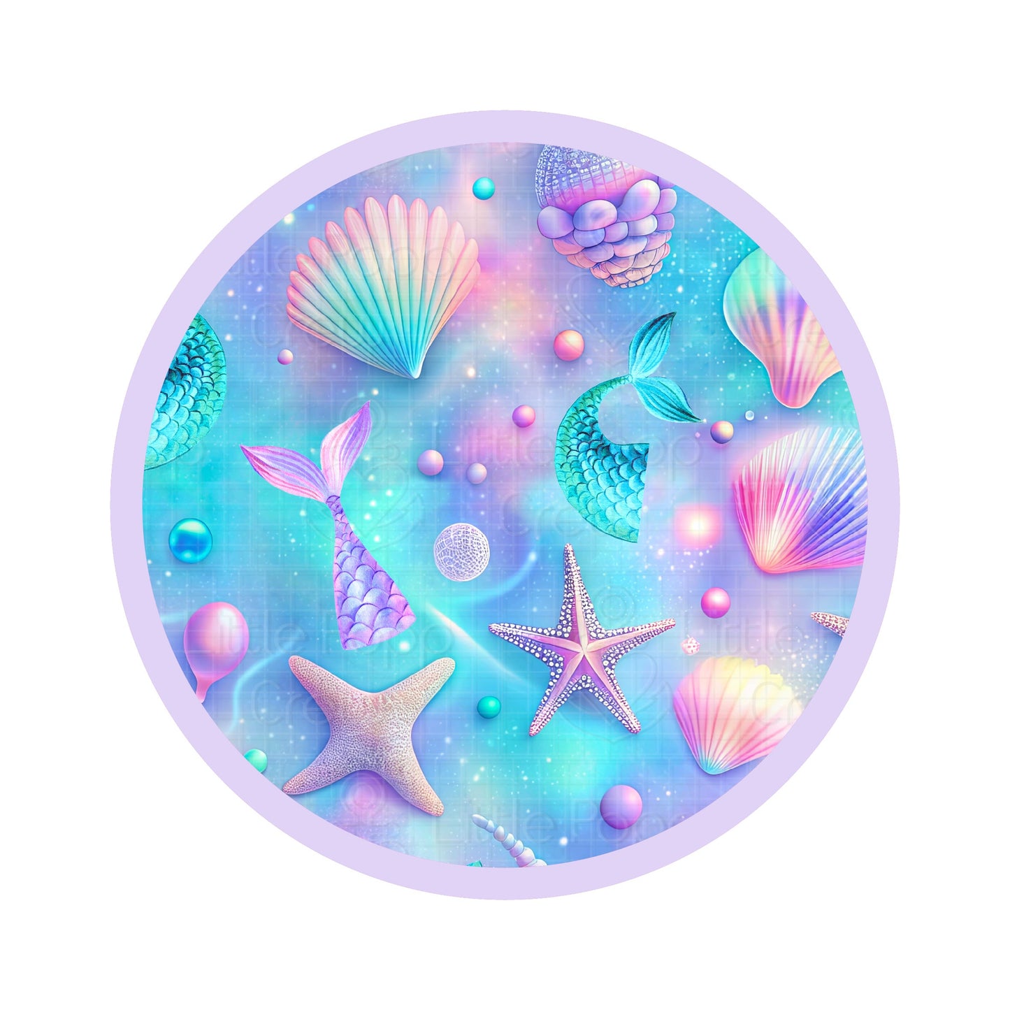 Magical Mermaid Shells | Bamboo Big Clip on Bow