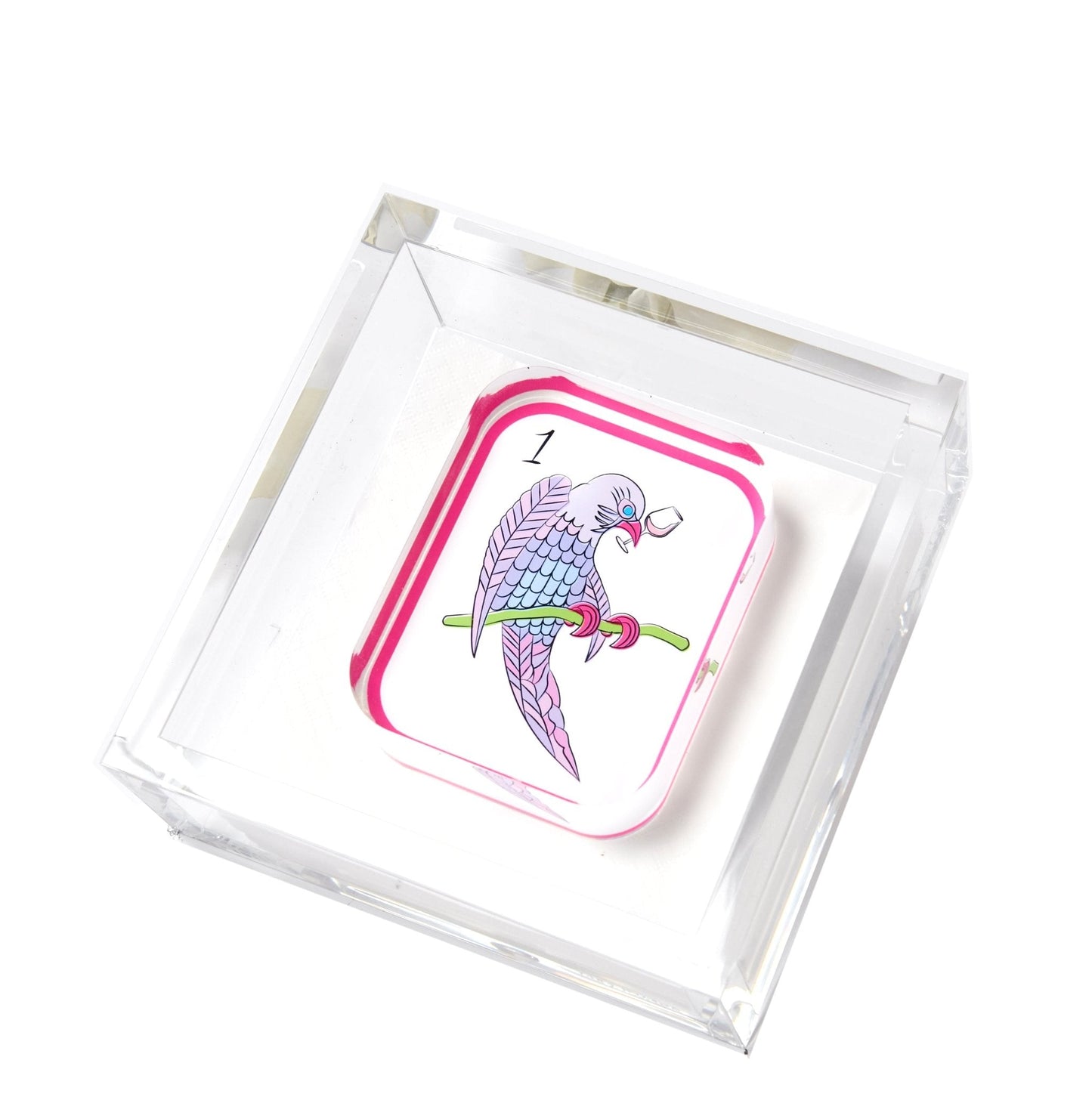 Mahjong Birdie Bam Acrylic Cocktail Napkin Holder