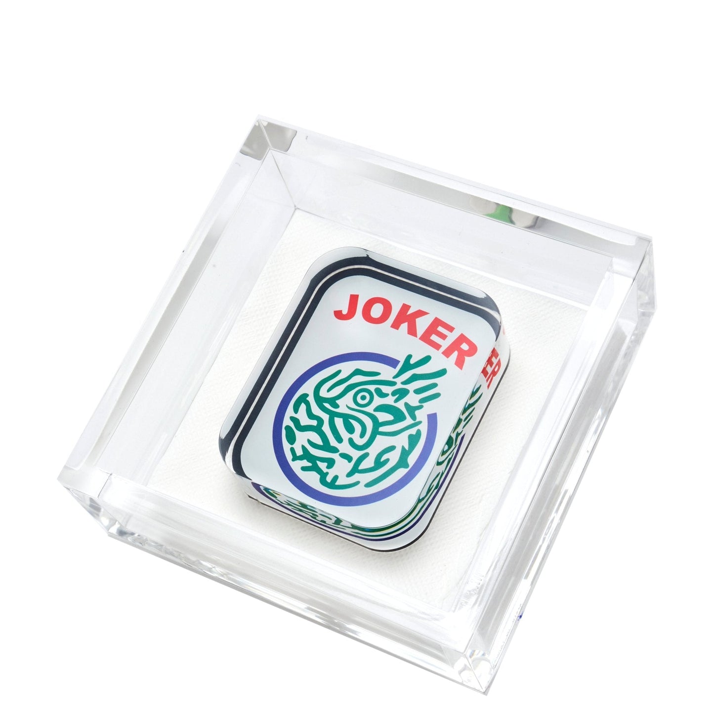 Mahjong Joker Acrylic Cocktail Napkin Holder